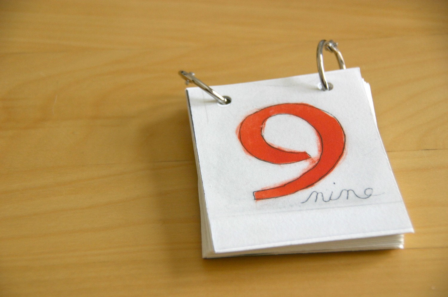 Numbered Notepad - Orange Nine