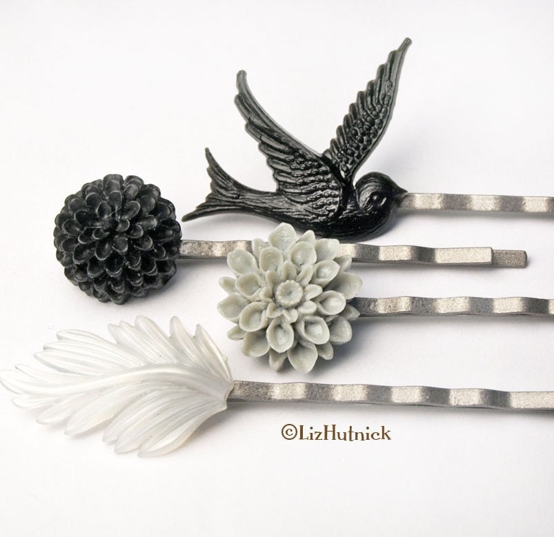 Graphite Ombre Bobby Pins - FREE shipping