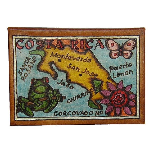 COSTA RICA - Leather Travel Journal / Sketchbook - Handmade