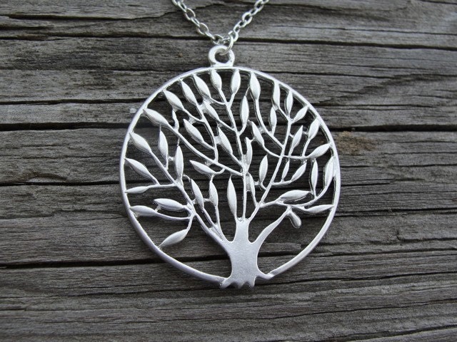 Silver Organic Tree Pendant