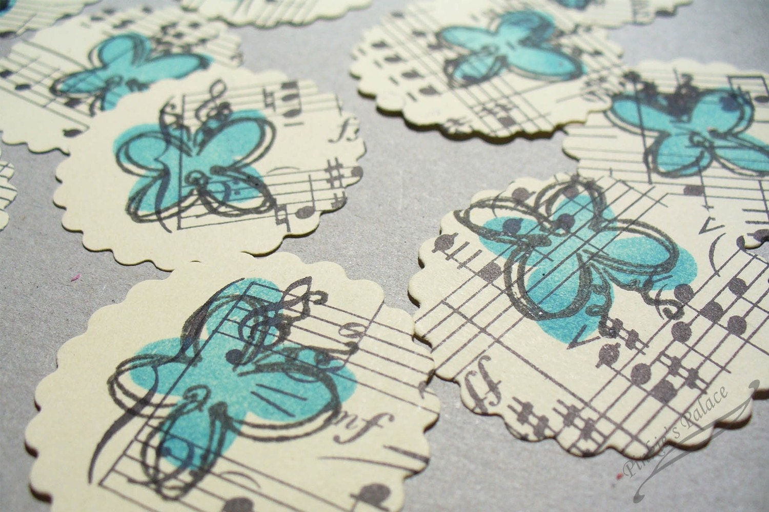 Envelope Seals or Stickers Vintage Sheet Music set of 30