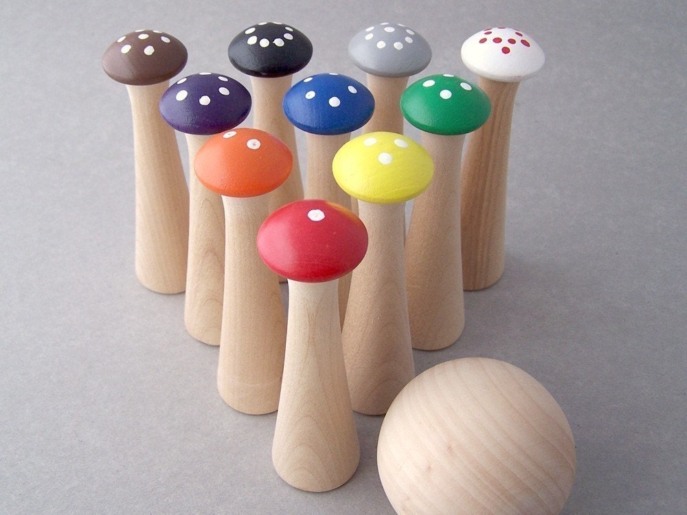 Mushroom Bowling - Counting and Colors