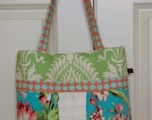 Everyday Hobo Tote - LOVE Floral (Ready to Ship)