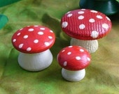 Fairy Mushroom Set - Waldorf Inspired Wooden Toy