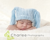 LITTLE BOY BLUE Crochet Newborn Photography Prop Tassle Beanie Photo Prop