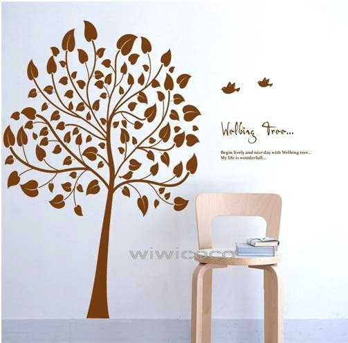 Welbing Tree--60inches high --Removable Vinyl Art Deco Mural Wall Sticker
