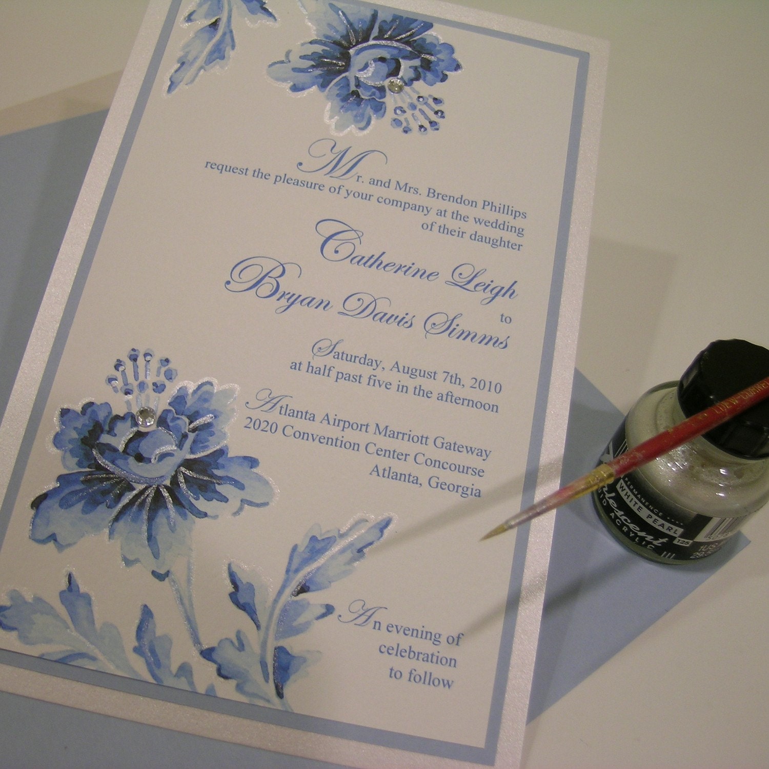 Once in a blue moon - Wedding invitation sample