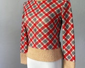 Vintage 1960s argyle print sweater