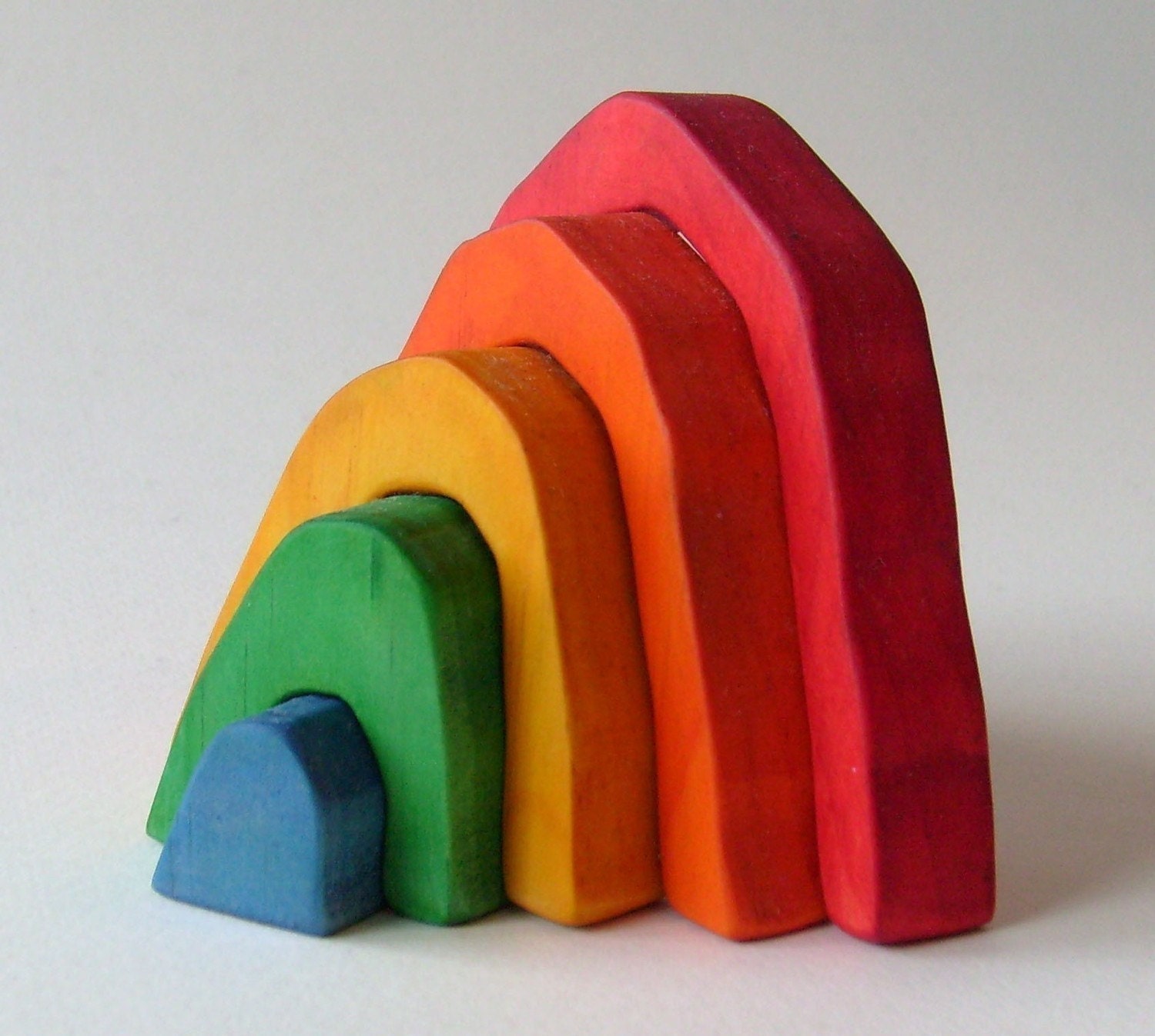 Small rainbow stacker- Eco-friendly wooden toy