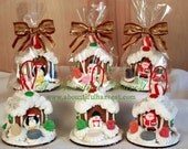 Handmade Mini Gingerbread House Ornaments - 3pc