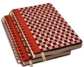Handmade Daily Planner Organizer on Etsy, Woven with Ribbons - 6 X 8.5, set of 2 Books