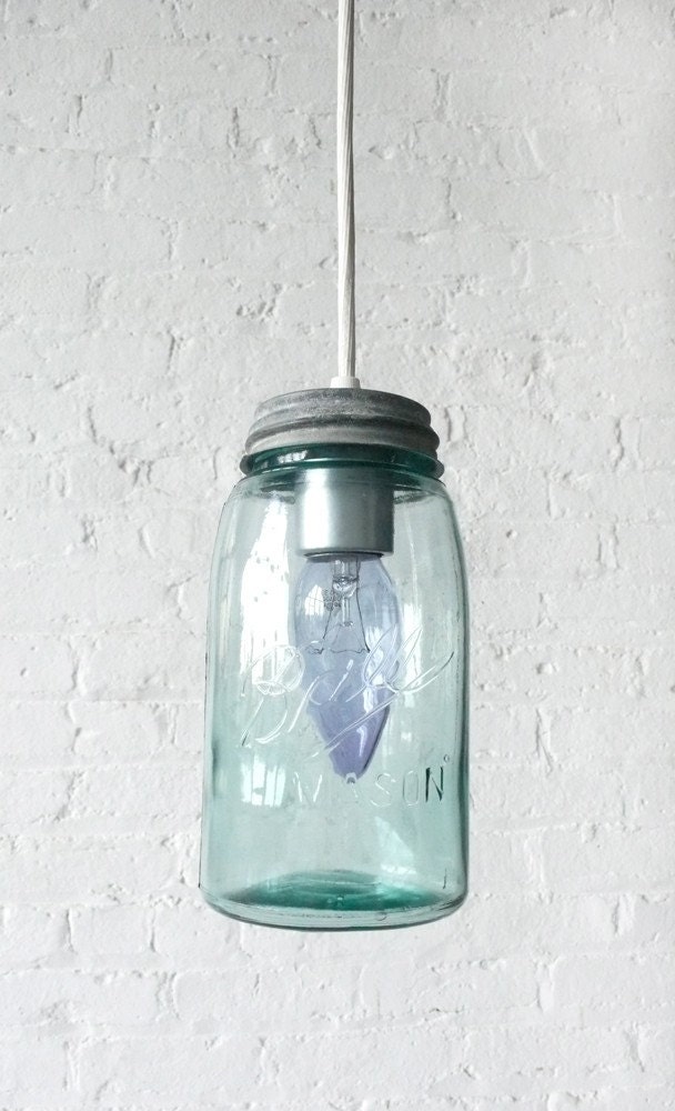 Vintage Mason Jar Pendant Light