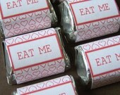 Alice in Wonderland (Eat me) -Printable- chocolate favor wrappers