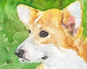 Corgi Dog Signed Art Print by Ron Krajewski