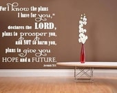 i know the plans i have for you vinyl wall art