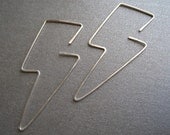 Bolts - Simple Modern Sterling Silver Hoop Earrings