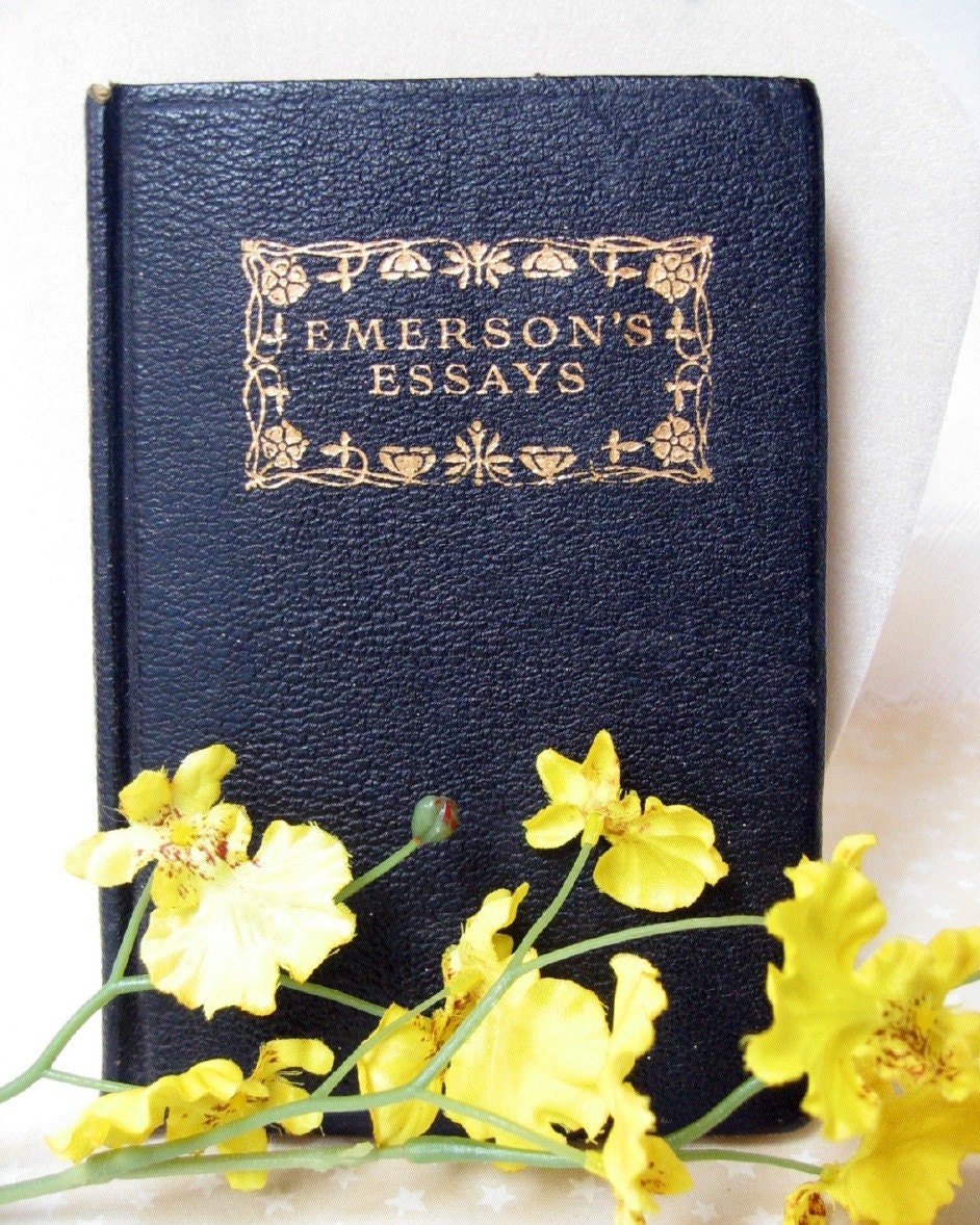 Vintage Leather Ralph Waldo Emerson Essays Book