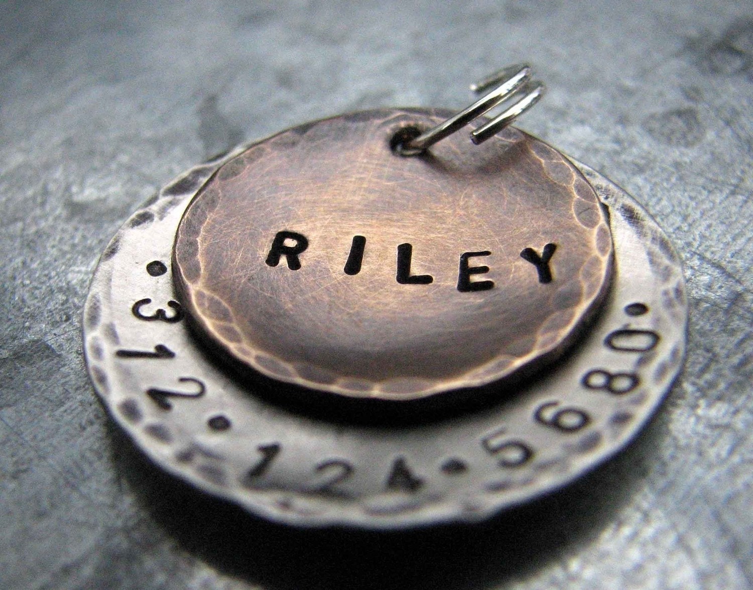 Riley
 Pet ID Tag, in Mixed Metal
