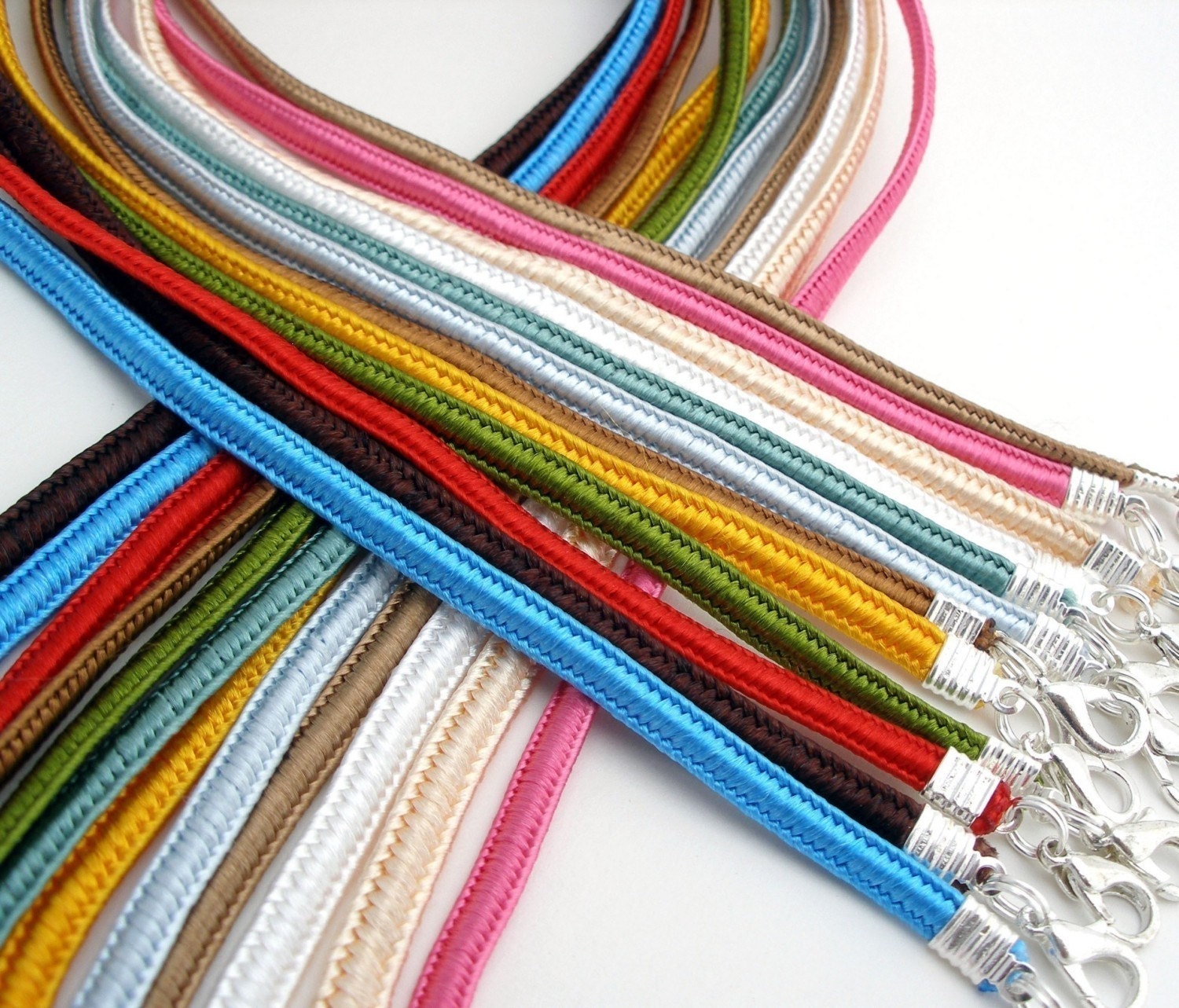 RESERVED for vickstress 12 - SILK or Nylon Woven Cord Necklaces