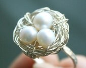 Bird's Nest Wire-Wrapped Sterling Silver Ring