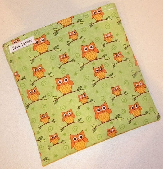 Little Green Owl Eco Friendly Reusable Sandwich Bag