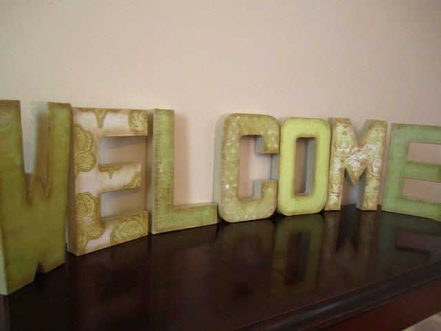 WELCOME Letter Set--Custom Themes and Colors Available