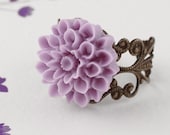 PIXIE
 Romantic Vintage Inspired Filigree Flower Ring