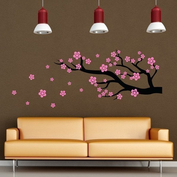 Cherry Blossom Branch vinyl decal stickers