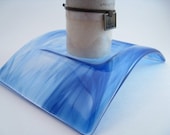 Fused Glass Candle Holder - Blue Breeze