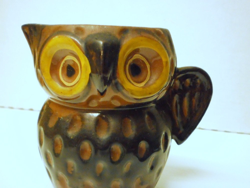 Vintage Owl Ceramic Creamer