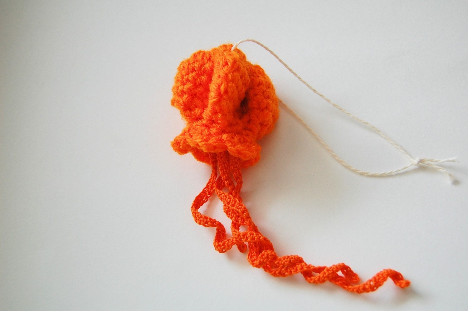 Orange Jellyfish Ornament