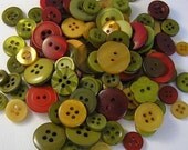 100 Top That Dog Small to Medium sized Button Mix Buttons Red Mustard Pickle Green