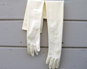 Vintage Wedding Gloves Opera Length White size 7