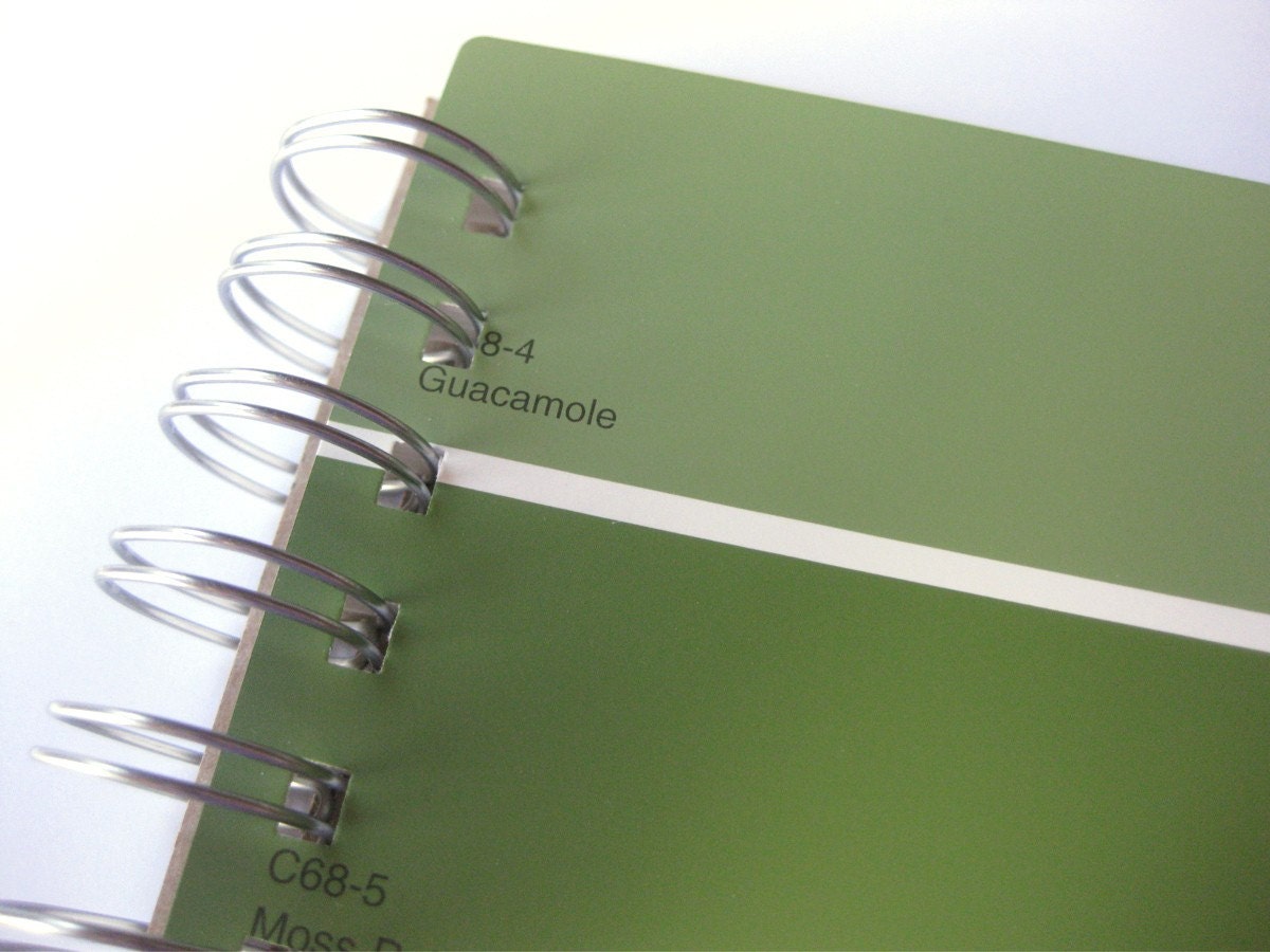 Paint Sample Notebook in Shades of Green