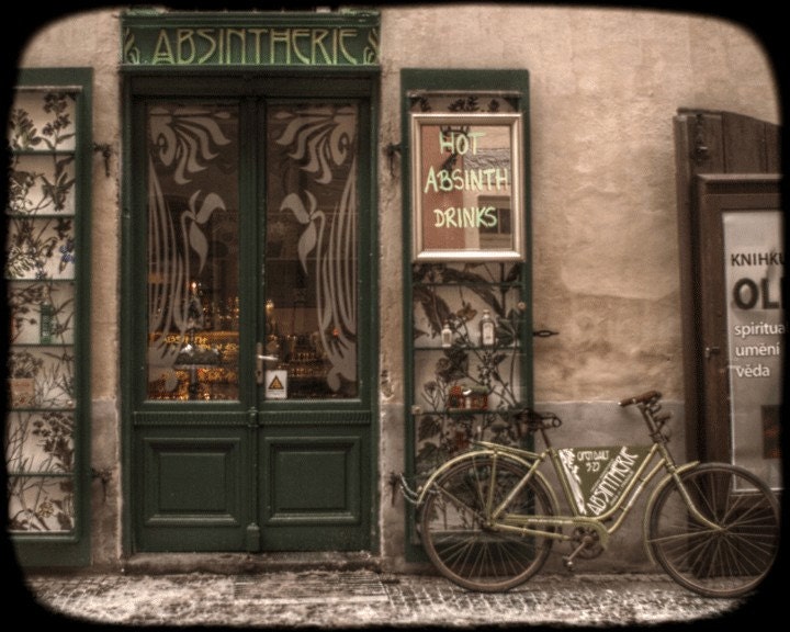 Absintherie - 8x10 vintage looking Fine Art photo print of an old absinthe bar in Prague.