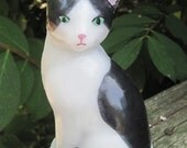 Spenser the white and black cat candle - CHARITABLE DONATION