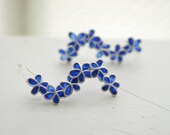 Forget Me Not Earrings. Royal Blue. Bridal Jewelry. Sterling Silver. Royal Blue. Something Blue.