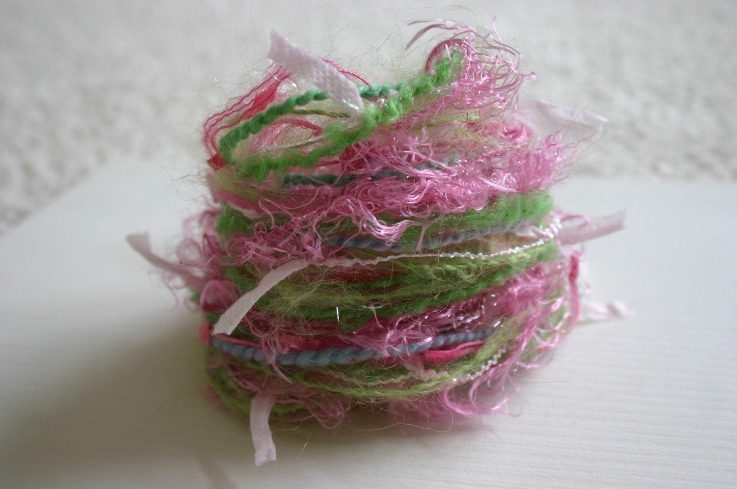 Elegant April sweet pea fiber embellishment bundle
