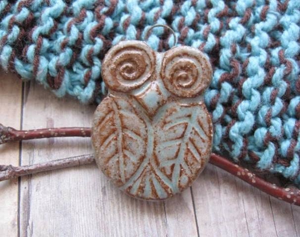 Leafy Owl in Red Clay