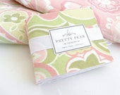 Stationery Handmade Fabric Mini Cards Pretty Pink Paisleys set of 6