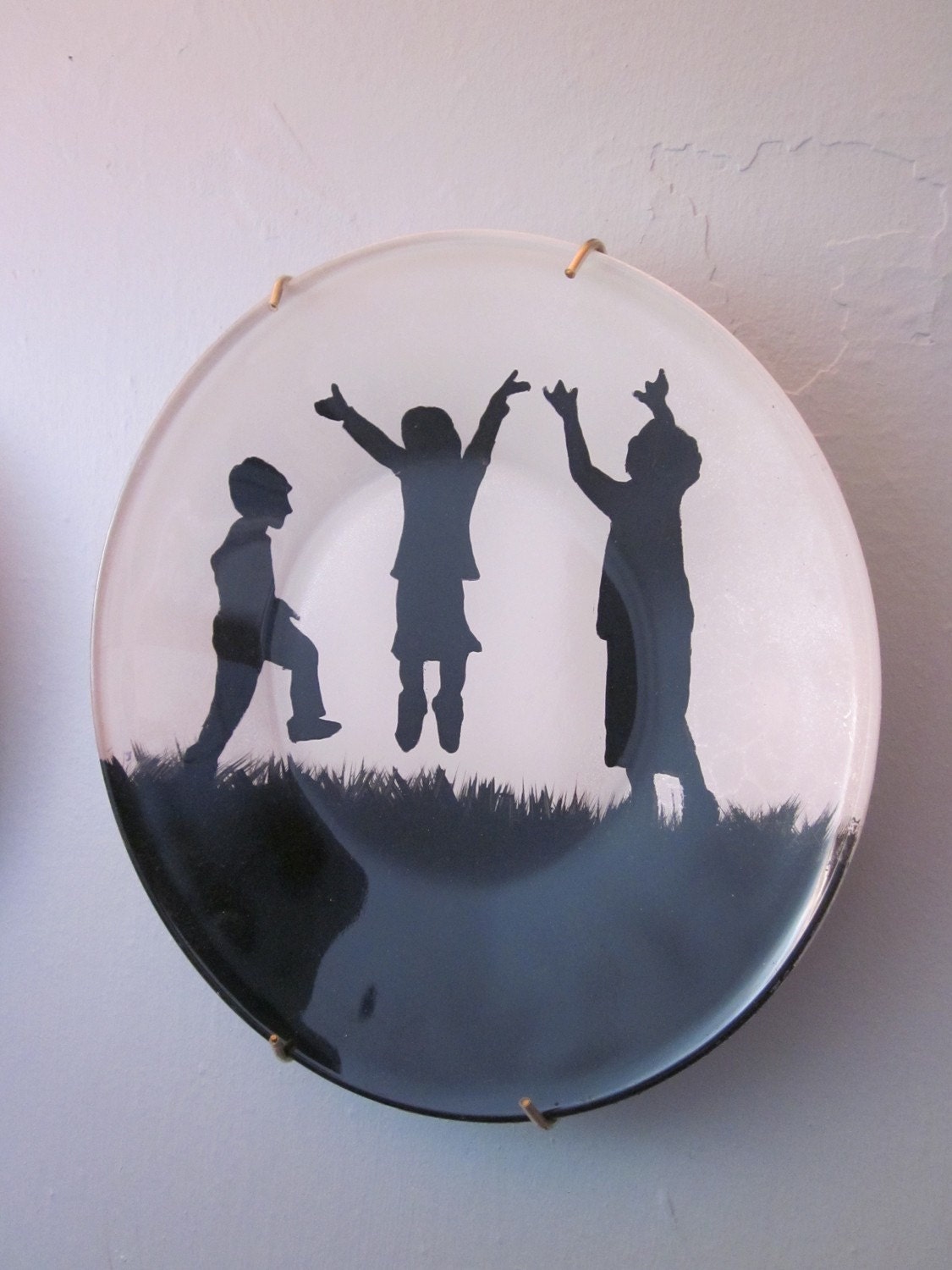Handpainted Silhouette Plate - Child's Play