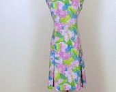 Vintage Lime and Pink Scooter Dress