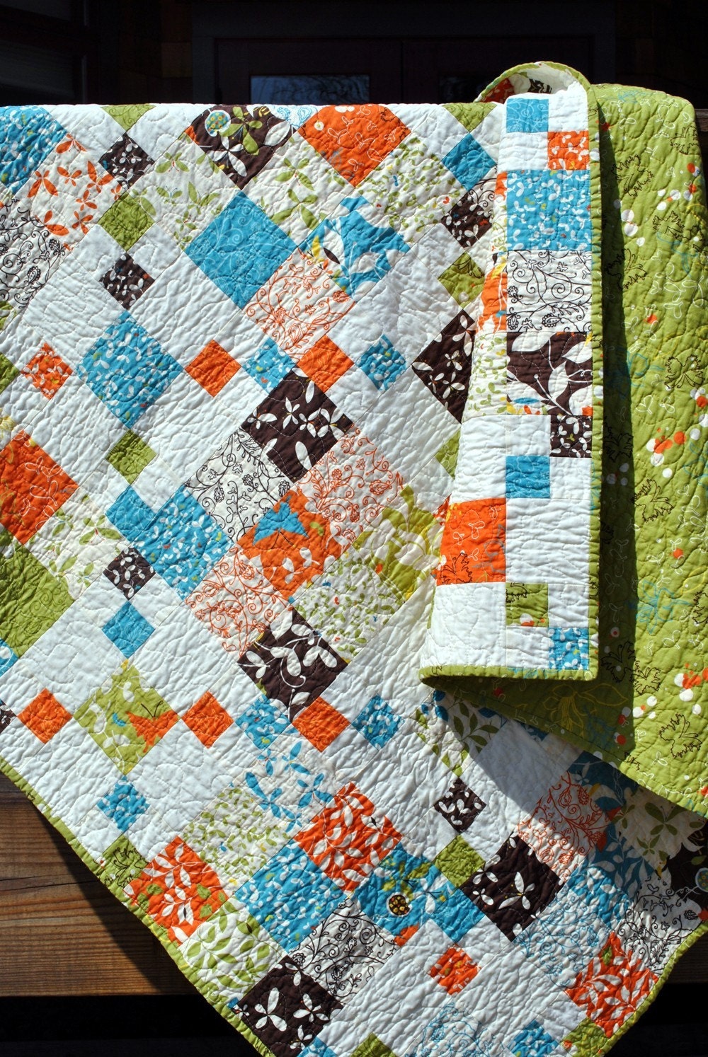 Moda's CHRYSALIS Lap quilt or coverlet ...pattern also for sale