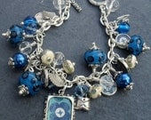 Blue Garden Charm Bracelet
