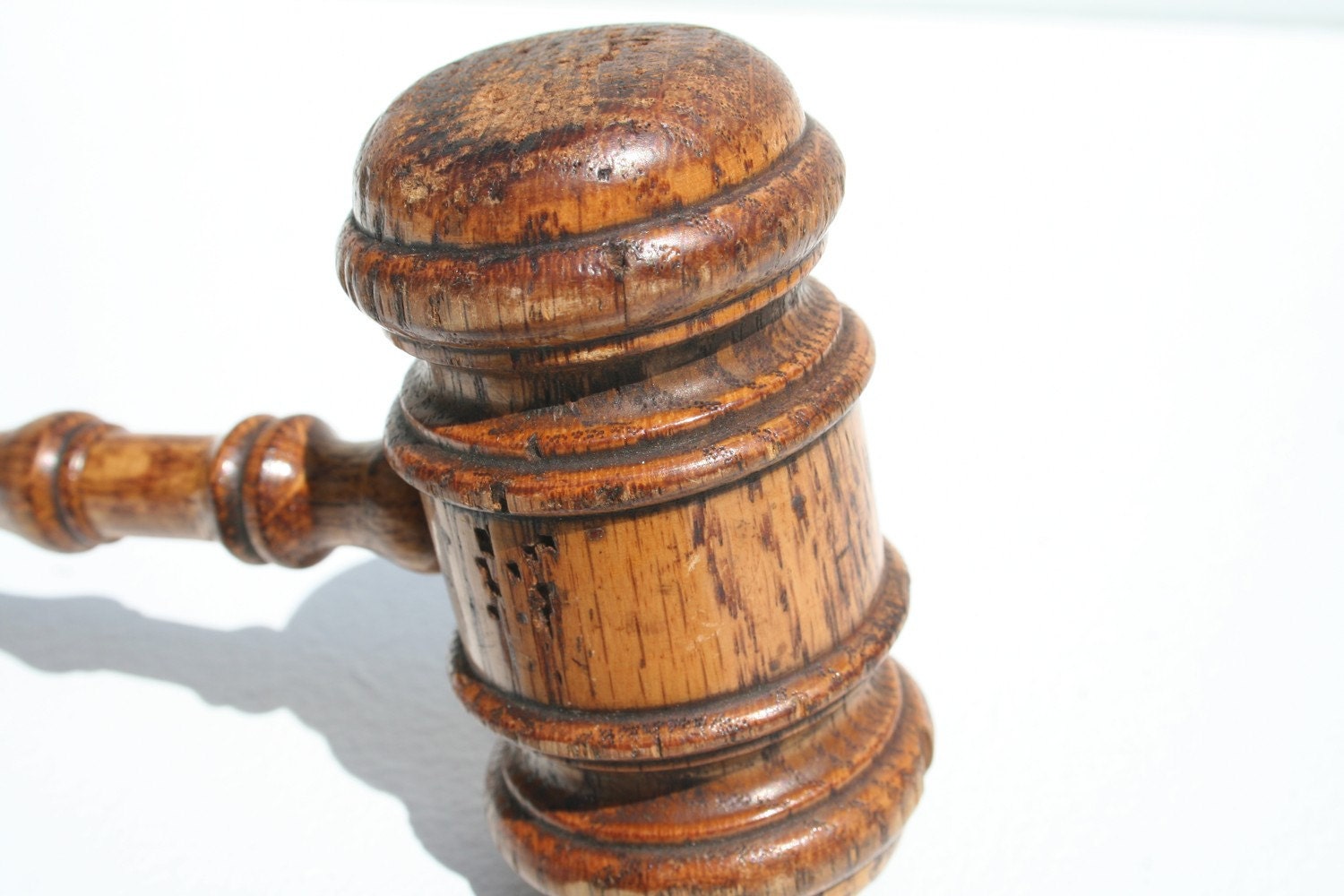 Antique Wooden Honey Brown Judge's Gavel