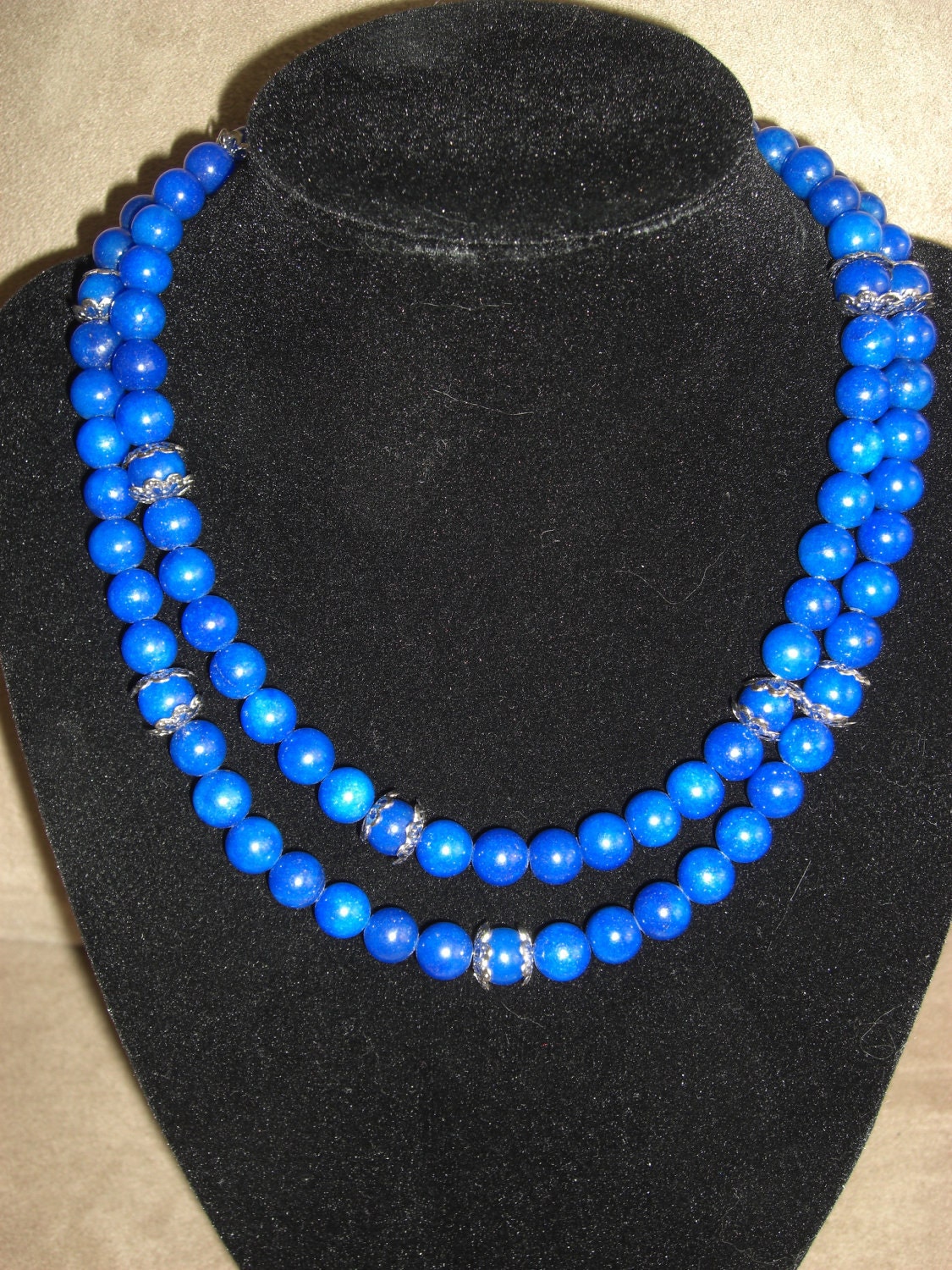 Long Elegant Royal Blue Necklace