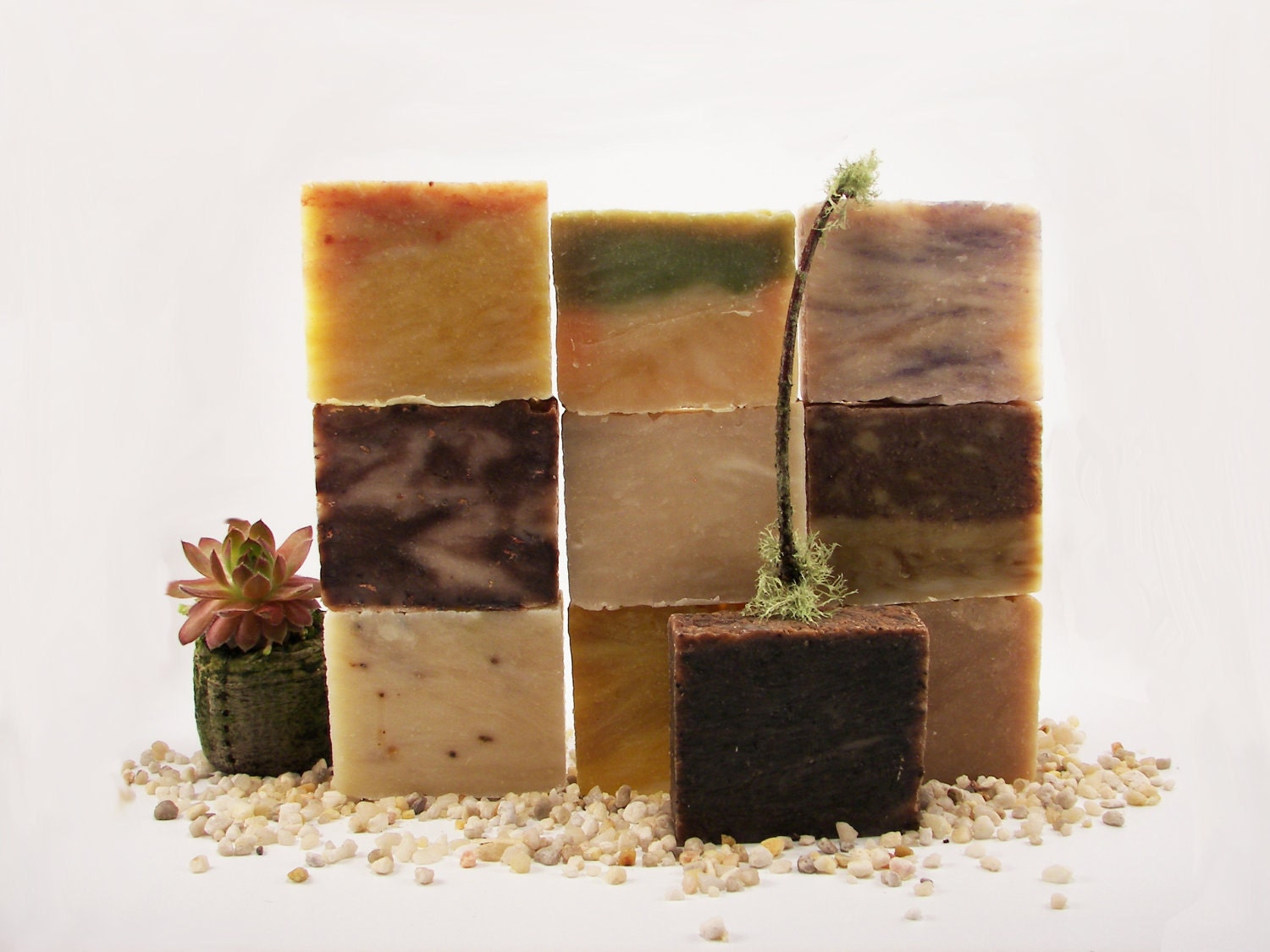 Organic Vegan Soap / (10) Large 5.5 oz. Bars - choose from over 25 varieties