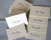 Beautiful Hand Lettered Calligraphy Escort or Place Cards with Table Number or Names