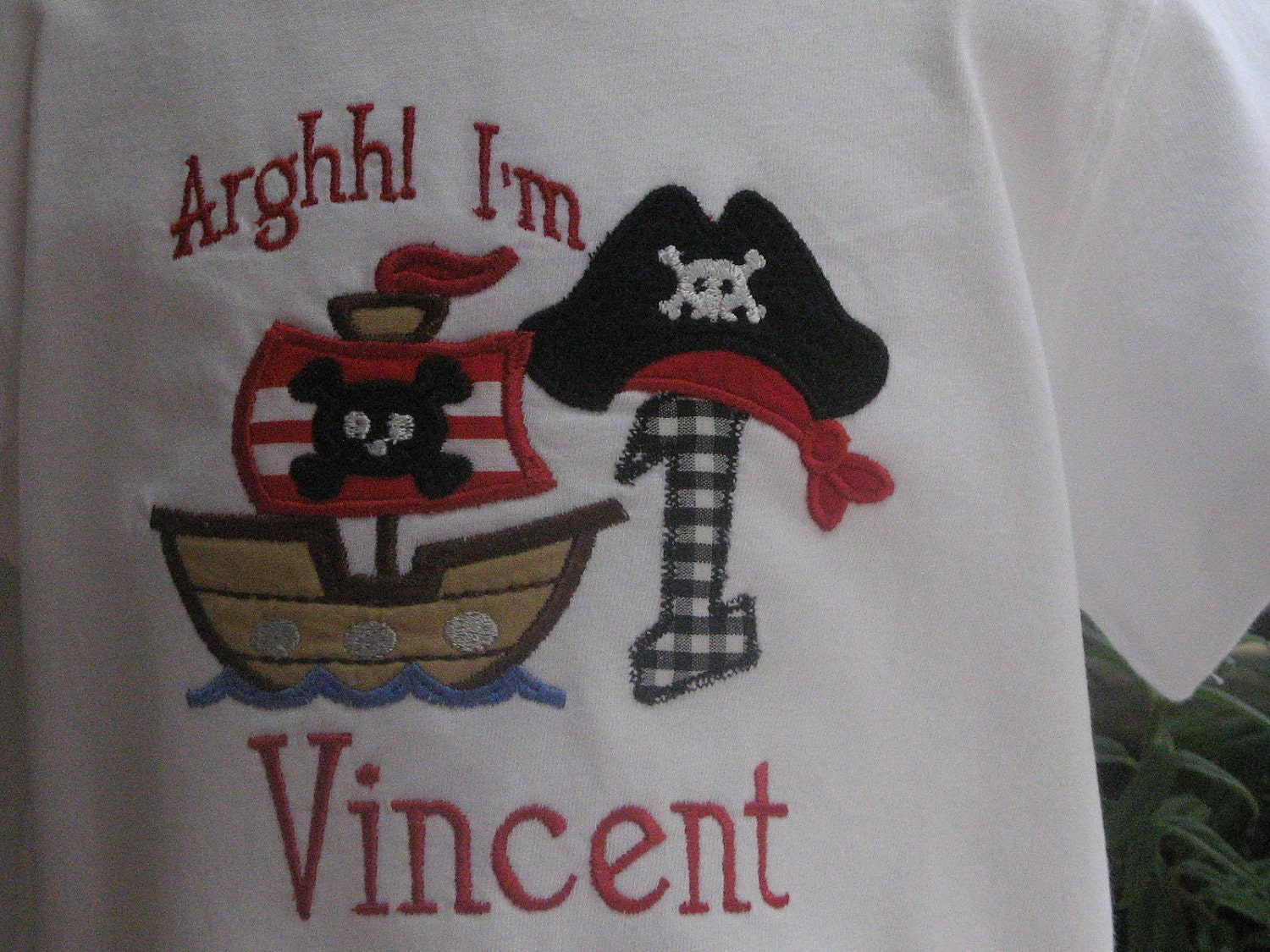Argh Matey Pirate Theme Birthday Shirt with Free Personalization