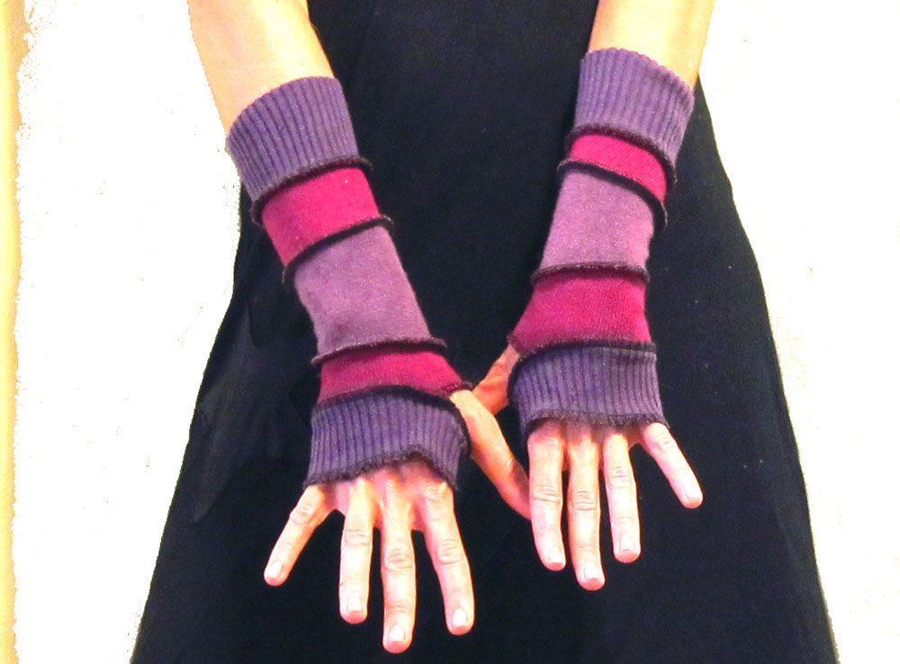 Purple Rain - Striped Arm Warmers